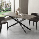 Falcon Rectangular Dining Table MDF Marbling - Close-Up Angle