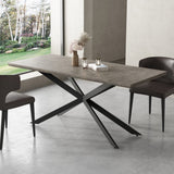 Falcon Rectangular Dining Table MDF Marbling - Top-Down View