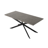 Falcon Rectangular Dining Table MDF Marbling - Low Angle