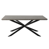 Falcon Rectangular Dining Table MDF Marbling - Rear View