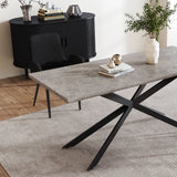 Falcon Rectangular Dining Table MDF Marbling - Side View