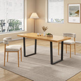 Venice Rectangular Dining Table 170cm Natural - Front View