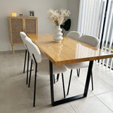 Venice Rectangular Dining Table 170cm Natural - Top-Down View