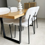 Venice Rectangular Dining Table 170cm Natural - 45-Degree Angle
