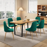 Gourmet Glamour: The Natural&Velvet Dining Set - Top-Down View
