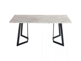 Rectangular Marble-Effect Table - Top-Down View