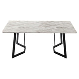 Marbleous Green Velvet Dining Set - Close-Up Angle