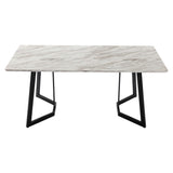 Marbleous Green Velvet Dining Set - 45-Degree Angle