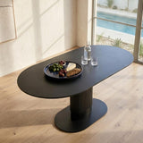 Clara Eclipse Oval Dining Table - Top-Down View