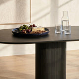 Clara Eclipse Oval Dining Table - Low Angle