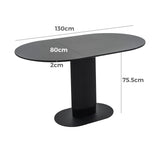 Clara Eclipse Oval Dining Table - Low Angle