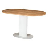 Clara Gather Round Oval Dining Table - Close-Up Angle