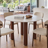 Willowmarble Round Dining Table - 45-Degree Angle