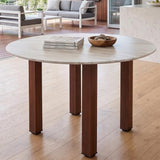 Willowmarble Round Dining Table - Rear View