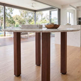Willowmarble Round Dining Table - Close-Up Angle