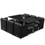 Bali 11 Piece Outdoor Dining Set-Black, image 4