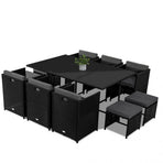 Bali 11 Piece Outdoor Dining Set-Black, image 5