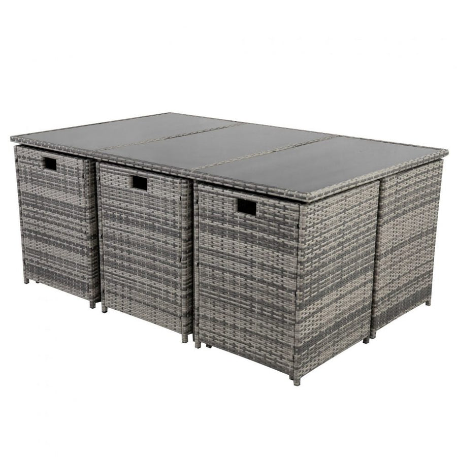 Bali 11 Piece Outdoor Dining Set-Grey, image 6