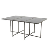 Bali 11 Piece Outdoor Dining Set-Grey - Close-Up Angle