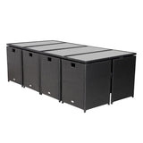 Bali 13PC Outdoor Dining Set-Black - Close-Up Angle