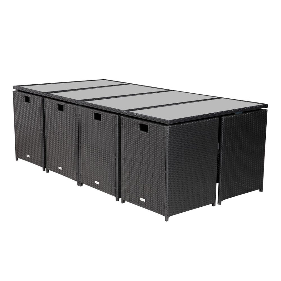 Bali 13PC Outdoor Dining Set-Black, image 7