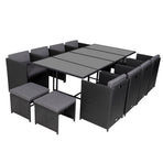 Bali 13PC Outdoor Dining Set-Black, image 5
