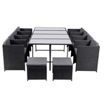 Bali 13PC Outdoor Dining Set-Black, image 6
