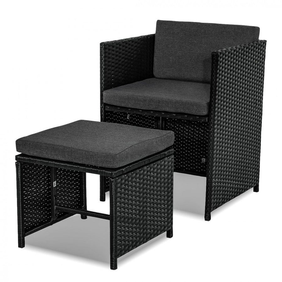 Bali 13PC Outdoor Dining Set-Black, image 9