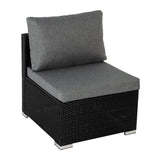 Ottoman-Style Outdoor Lounge Set in Black - Extra Image