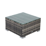 Large Modular Outdoor Ottoman Lounge Set in Grey - Extra Image