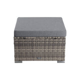 Large Modular Outdoor Ottoman Lounge Set in Grey - Extra Image