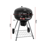 Outdoor BBQ Smoker Portable Charcoal Roaster - Close-Up Angle