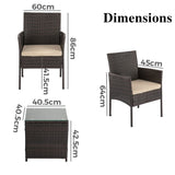 Dreamo Delightful 3 Piece Bistro Set - 45-Degree Angle