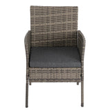 2 Seater PE Rattan Outdoor Furniture Chat Set- Mixed Grey - Top-Down View