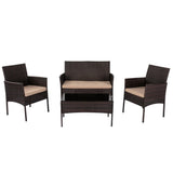 Breeze 4-Seat Wicker Outdoor Lounge Set - Side View