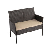 Breeze 4-Seat Wicker Outdoor Lounge Set - Top-Down View