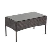 Breeze 4-Seat Wicker Outdoor Lounge Set - Rear View