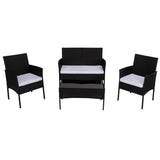 Ville 4-Seater PE Wicker Outdoor Lounge Sofa Set - Extra Image