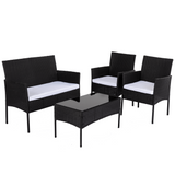 Ville 4-Seater PE Wicker Outdoor Lounge Sofa Set - Extra Image
