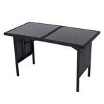 Ella 8-Seater Modular Outdoor Garden Lounge and Dining Set with Table and Stools in Black, image 4