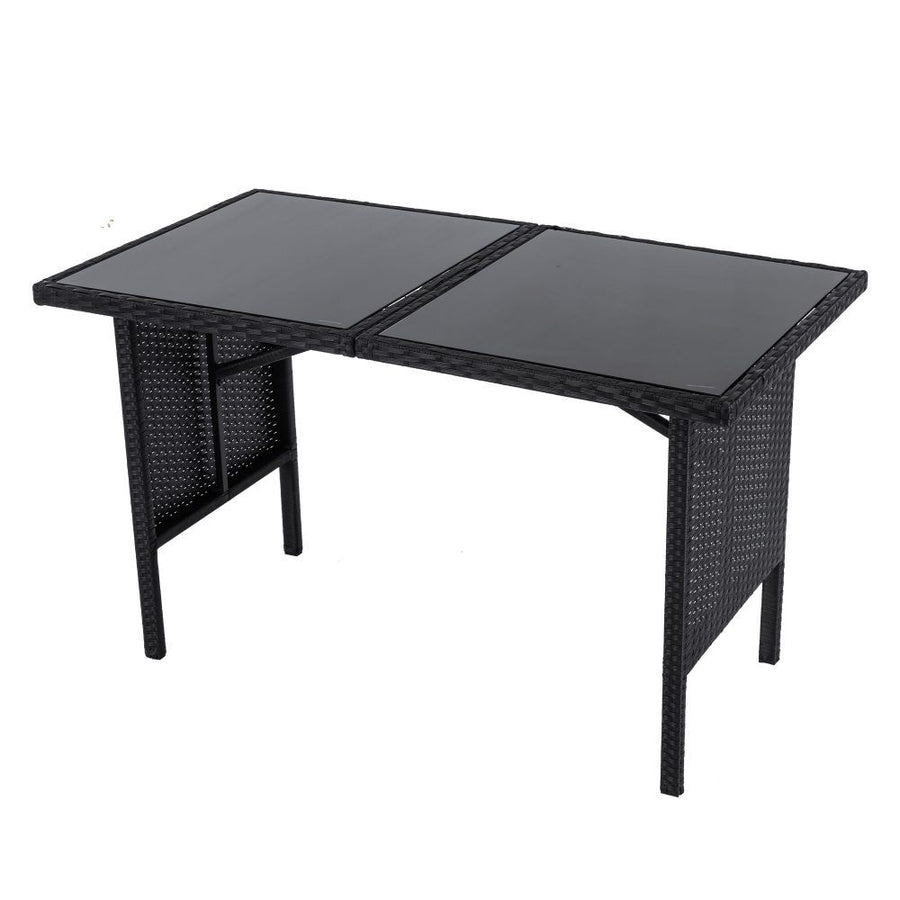 Ella 8-Seater Modular Outdoor Garden Lounge and Dining Set with Table and Stools in Black, image 4