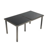 Rural Style Outdoor Grey Wicker 6 Seater Dining Set - Extra Image