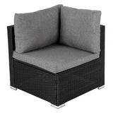 Modular Outdoor Lounge Set-9pcs Sofa, Armchairs and Coffee Table - Extra Image