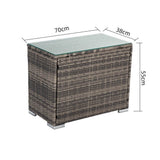 Outdoor Modular Lounge Sofa with Wicker End Table Set - Extra Image