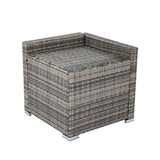 7PC Outdoor Wicker Lounge with Storage Corner (Grey) - Extra Image