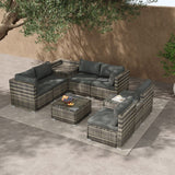 9-Piece Outdoor Setting - Top-Down View