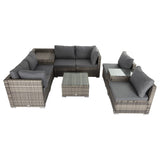 9-Piece Outdoor Setting - Top-Down View