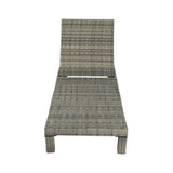 Grey Rattan Sunbed with Adjustable Recline - Rear View
