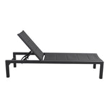Adjustable Outdoor Sun Lounger in Aluminium Dark Grey - Extra Image