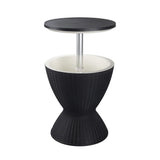 Garden Ice Cooler Table (Black) - 45-Degree Angle